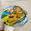 1PC Garfield Surfing Auto Folding Umbrella | Vibrant Motif & Compact Design for Everyone, On-the-Go Essential - Gift-Worthy Style yy250930031