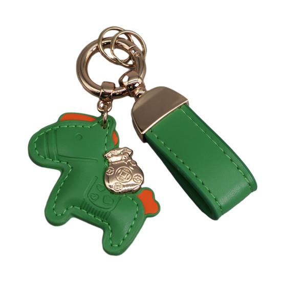 Key Chain Imitation Leather Horse Keychain Pendant Year of Horse Design Key Holder Bag Car Accessory