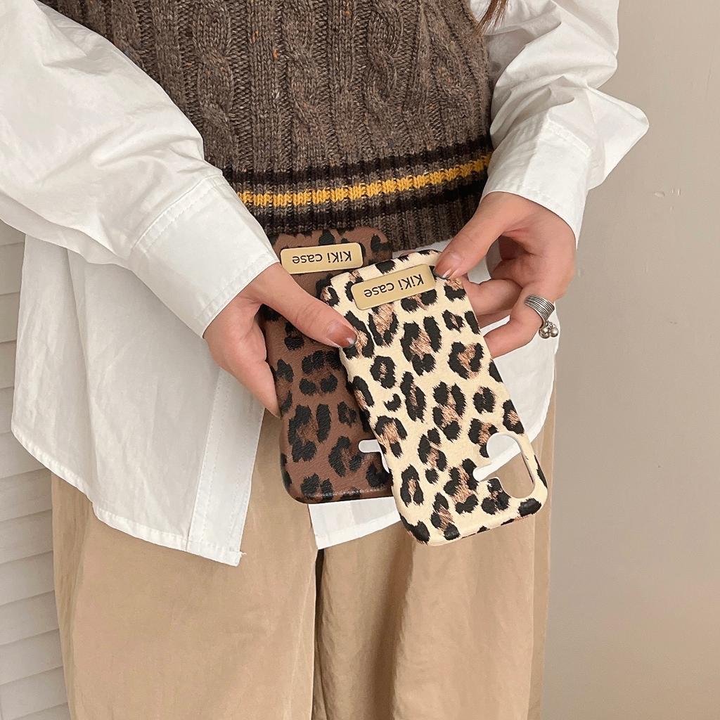 Luxury Leopard Pattern Animal Pu Leather Couple Soft Case For Iphone 16 15 14 11 12 13 Pro Max Iphone Cover With Lanyard