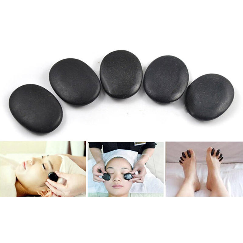 7pcs/set Hot Stone Massage Useful Basalt Rocks 3*4cm Size Black New