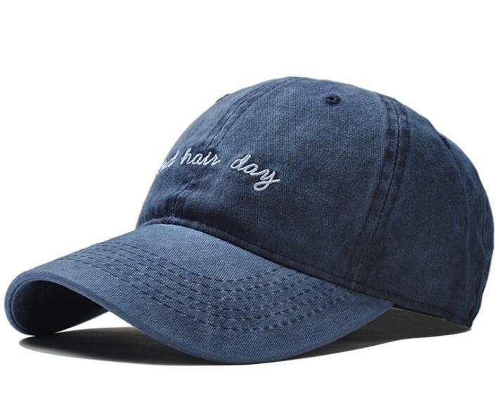 Bad Hair Day Embroidery Washed Baseball Man Woman Cap Classic Baseball Outdoor Hat 6 Panel Man Hat