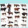 Educational Toy Animal Model Simulation Farm Animal Figures Kid's Gift Plastic Material Cow Category 14x8cm Size