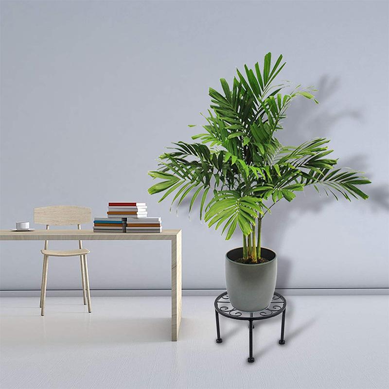 1шт черная гостиная съемная компактная однослойная конструкция для внутреннего/наружного декора металлическая подставка для цветов балкон