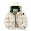 New Winter Europe and the United States Simple Fashion Cotton-padded Fashion Brand Thick Hooded Handsome Short Winter Coat Men's Wear