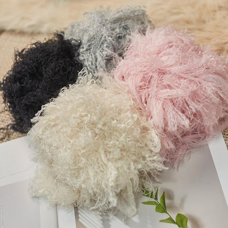 50g/roll Fluffy Yarn Long Plush Yarn Crochet Knitting Yarn Thread Needlework DIY Craft Doll Handmade Sweater Gloves Hat Scarf