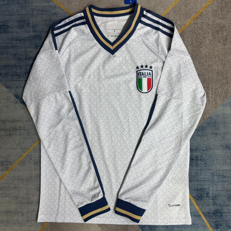 Long Sleeve Football Jerseys Fans - National Team Club Soccer Shirts Cotton Blend All Unisex Adult