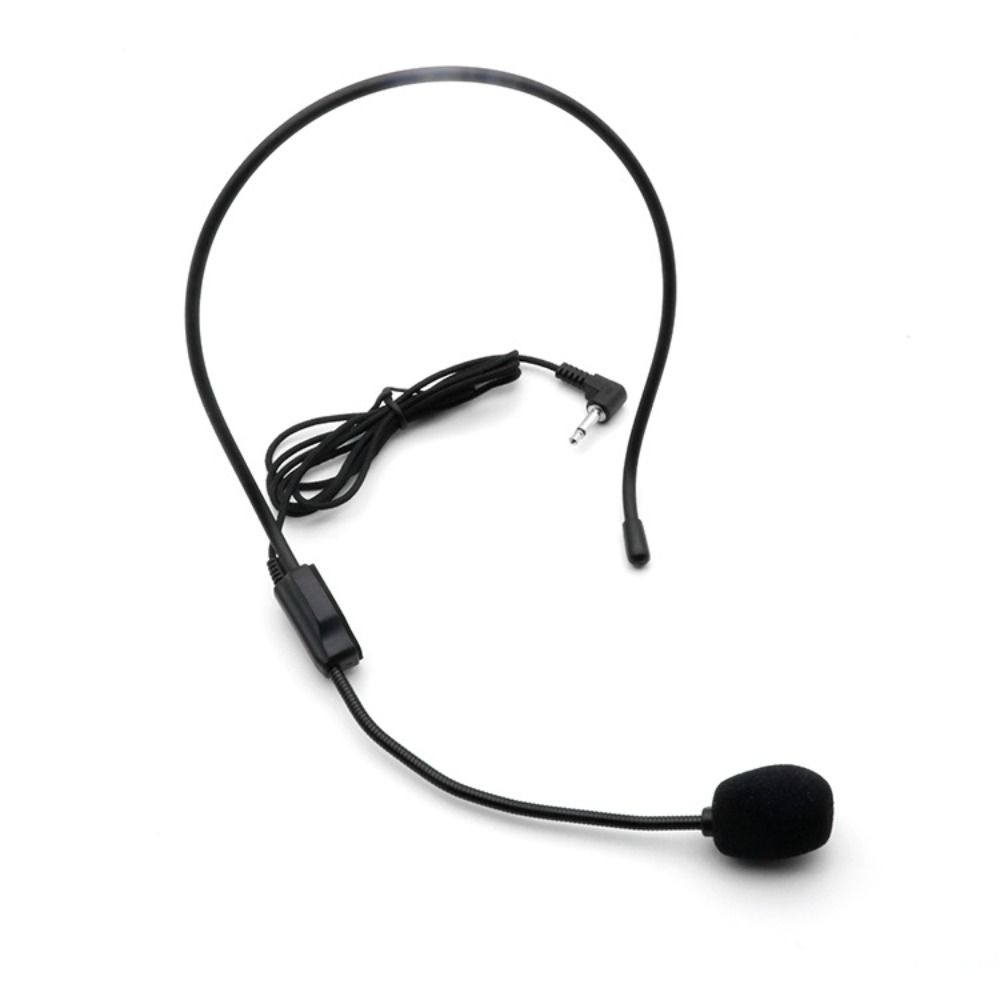 New Portable Wired Microphone Head-mounted 3.5mm Plug Headset Microphone Video Recording Flexible Speech Headset Mic