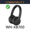 SOULWIT Replacement Ear Pads and Cushions for Sony WH-XB700/WH XB700 Wireless Headphones, Protein Leather Head Pads with High-Density Foam, Black