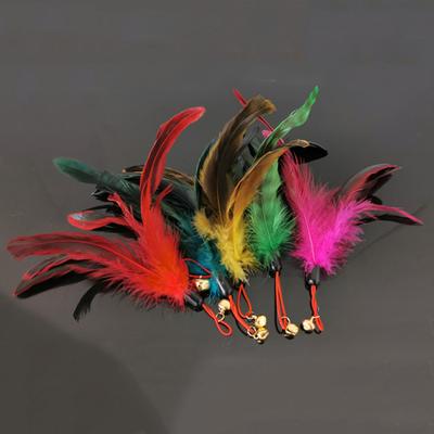 Игрушка для котенка Легко установить Нелегко сломать Безвредный дразнитель для котенка Колокольчик Перьевая головка для питомца
