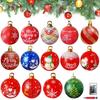 24 Inch Inflatable Christmas Balls Light Up PVC Giant LED Christmas Balloon Snowman Outdoor Inflatable Christmas Decorations