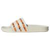 Originals Adilette Slides Thick Sole Outdoor Comfortable One-Piece Molded Non-Slip Slide Sandals Unisex Slides White Orange IE7744