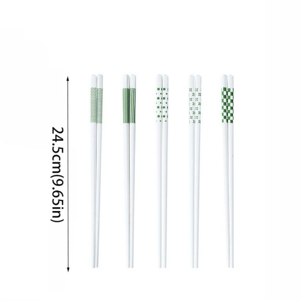 5 пар палочек для суши с геометрическим узором, китайские палочки для еды, не допускающие ожогов, подарок на новоселье