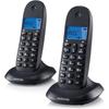 MOTOROLA C1002 CB+ Téléphone DECT Noir Duo