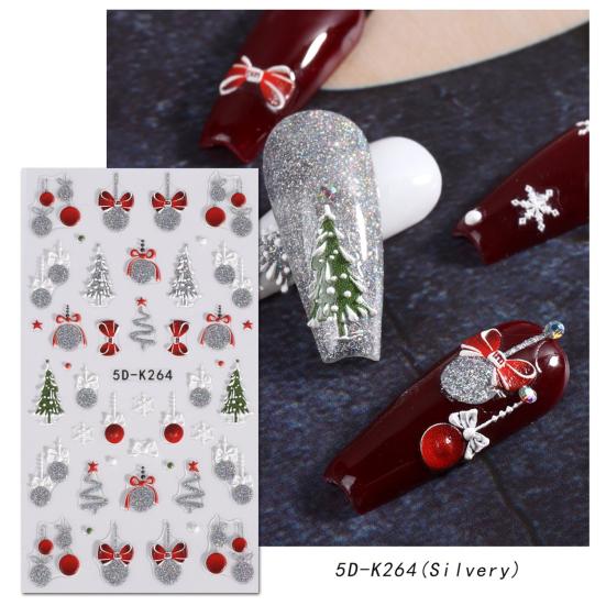 1 Sheet Christmas Pattern Art Snowflake Sticker Fine Workmanship Nail Bow Nail Art Decoration