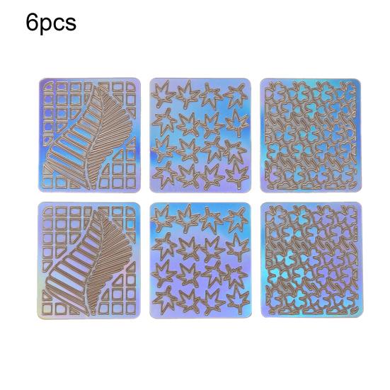6/12/24 листа DIY дизайн ногтей виниловая форма трафарет полые шаблон направляющие наклейки