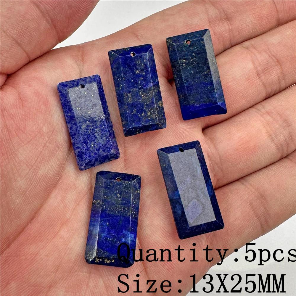 Natural Blue Lapis Lazuli Connector Charms Pendant Stone Warter Drop Teardrop Heart Pendants Charm For Jewelry Making Necklaces