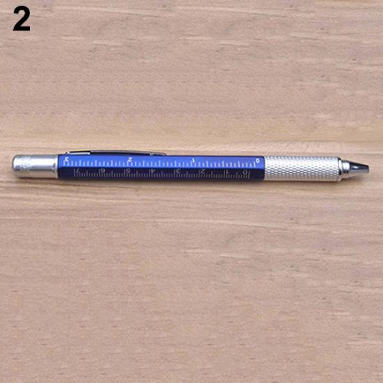 6 в 1 многофункциональная шариковая ручка стилус пузырьковый уровень линейка отвертка инструмент