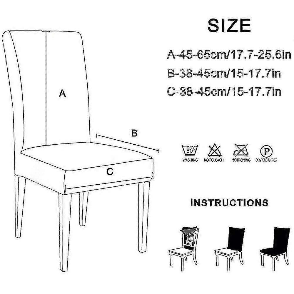4 Pack Dining Chair Slipcovers Stretch Removable Washable