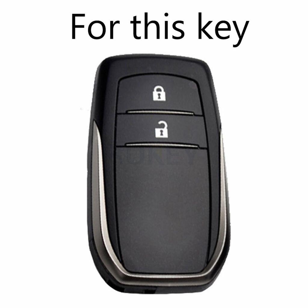 Silicone Car Key Case For Toyota Hilux Revo Innova Rav4 Fortuner Cover Remote Fob Shell Skin Key Chain Holder Protector Rubber