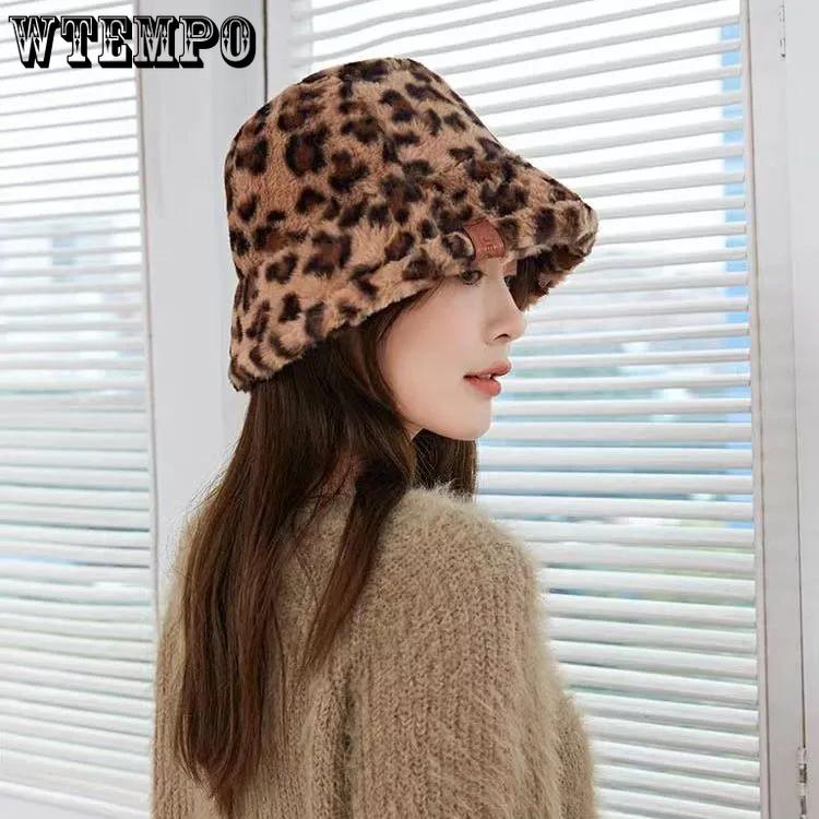 WTEMPO Retro Elegant Warm Thickened Soft Solid Color Windproof Cold-proof Hats Women's Autumn Winter Casual Versatile Bucket Hats