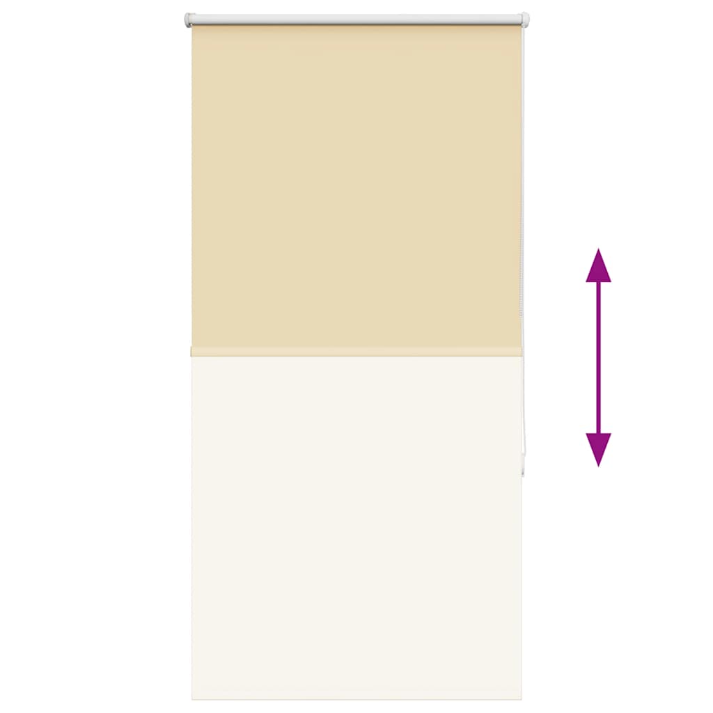 Blackout Roller Blind Beige 70 x 130 cm Fabric Width 65.7 cm Polyester