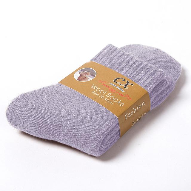 Winter Warm Women Socks Wool Male Men Socks Super Thicker Solid Socks Merino Socks Against Cold Snow Terry
