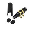 Alto Sax Saxophone Mouthpiece Plastic with Cap Metal Buckle Reed Mouthpiece Patches Pads Cushions