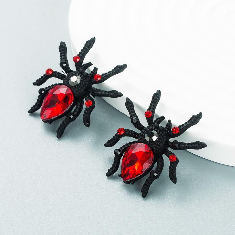 Women Funny Drop Earrings Titanium Steel Alloy Pendant Earrings Acrylic Colorful Crystal Spider Geometric Ear Ornaments