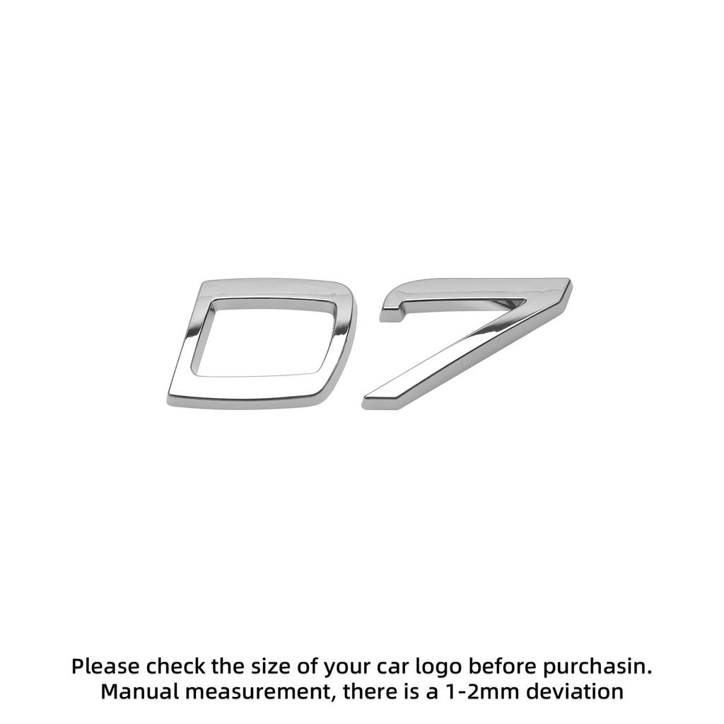 3D ABS Letters Decals for For Volvo D2 D3 D4 D5 D6 D7 D8  Car Rear Trunk Tailgate Side Fender Badge Emblem Sticker Decoration
