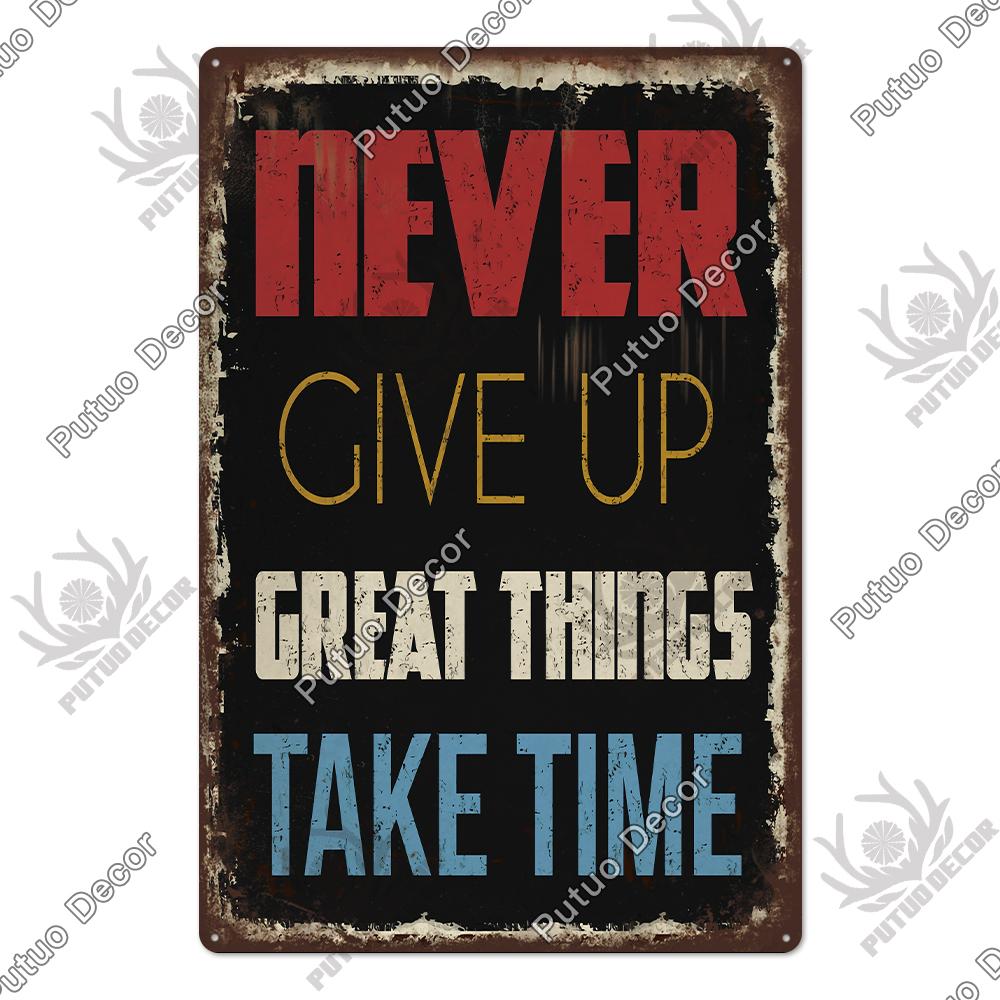 Mfoever Tin Sign Decor Gym Vintage Tin Signs Plaque Metal Plates Retro Posters Work Out Wall Art Decorative for Home Man Cave Gym Room
