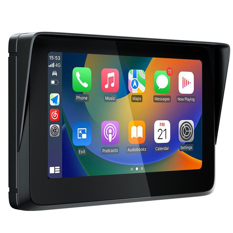 5-дюймовый GPS-навигатор для мотоцикла с двумя Bluetooth-устройствами Carplay, водонепроницаемый сенсорный экран