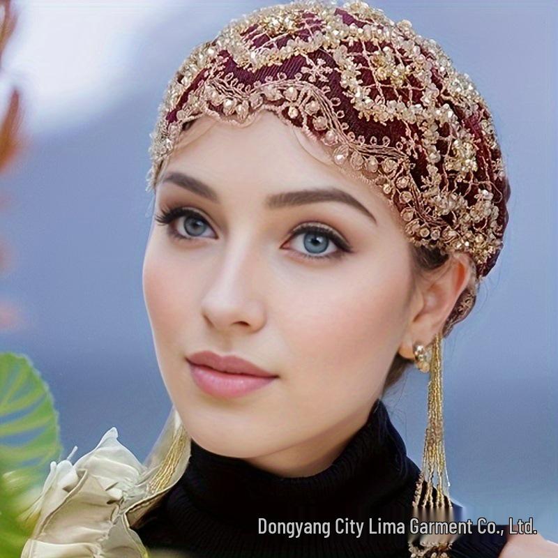 Stylish Headscarf Hat Set: Handmade Gauze Scarf with Tassels for Women