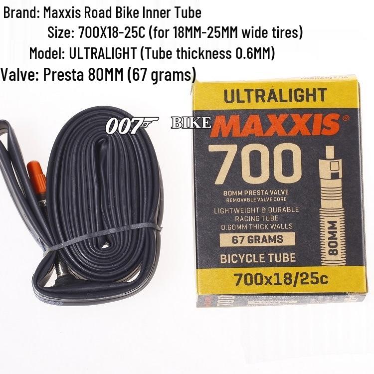 MAXXIS Сверхлегкая велосипедная камера для горных/шоссейных велосипедов: 26", 27.5", 29", 700x23C