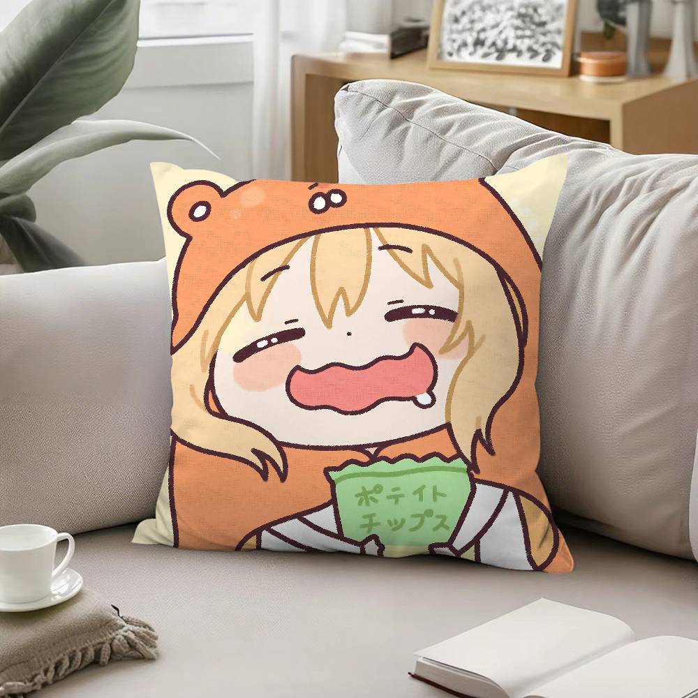 Cute Umaruchan Pillow Case Sofa And Living Room Decorative Cushion Covers Dustproof And Miteproof Invisible Zipper
