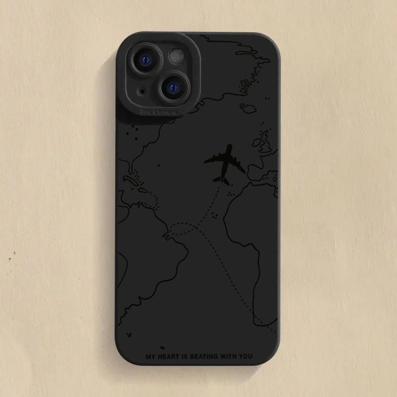 Вдохновленный путешествиями чехол для телефона с дизайном маршрута самолета для Samsung Galaxy S23 Ultra S22 Plus S21 FE A14 A34 A54 A33 A53 A32 Мягкий чехол