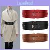 Stylish Women's Wide Waist Belt For Dresses And Coats With Elegant Buckle Design