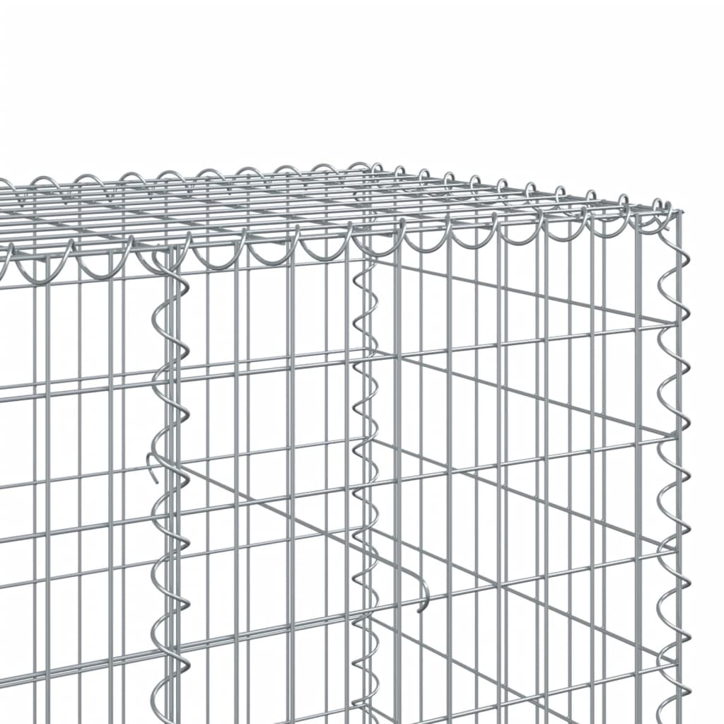 Gabion with Lid 200x100x100 cm Galvanized Iron