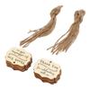 20 Sets Wood Thank You Tag  Crafts Wooden Thanksgiving Gift Wrapping Tag Card Decoration with Rop