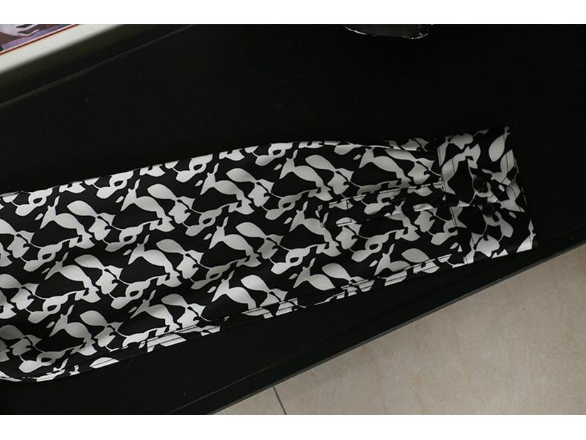 Мужские рубашки облегающего кроя с принтом, не требующие глажки, осень/зима