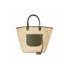 Сумка-тоут из соломы с узором Le Pliage Женская tote Артишоково-зеленая 10308HGKM04
