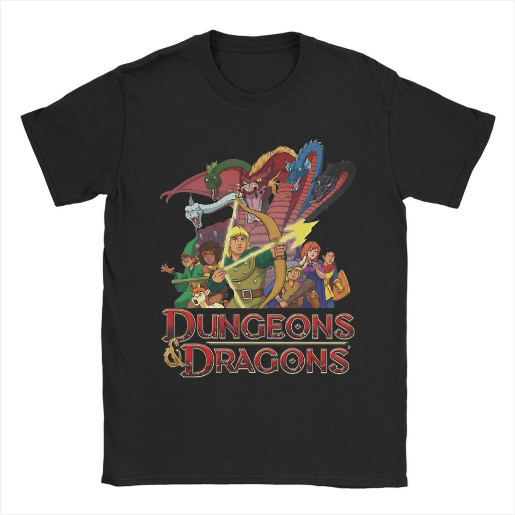 Dungeons And Dragons Cartoon T Shirt Beach Trending T Shirts Unisex 100 Cotton Round Neck Tees ShortSleeved Y2K Casual Tshirt