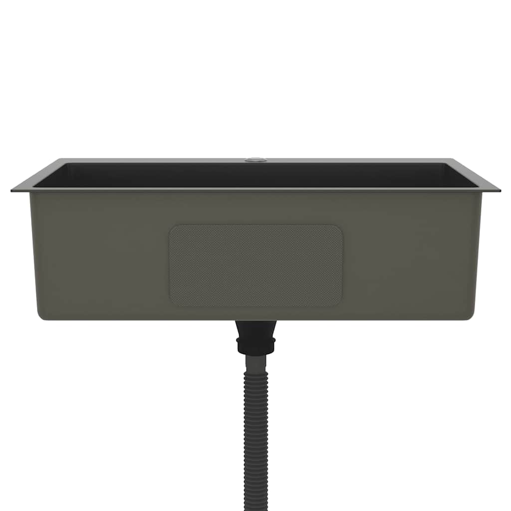 Handcrafted Built in Sink Black Stainless Steel
