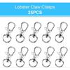 13.20.5cm 50PCS Metal Lobster Claw Clasp with Key Rings, 25PCS Keychains Clips Hooks and 25PCS Key Chain Rings, Keychain Accessories, Keychain Rings M