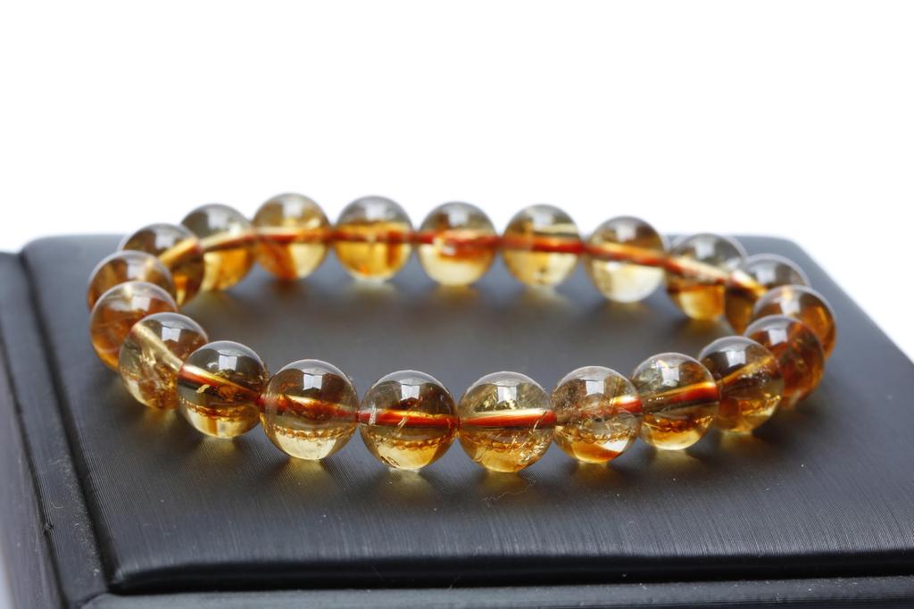 KOUOKU старинный натуральный браслет из цитрина 9 мм, камень силы, камень ноября, удача, деньги, удача, натуральный камень, молитвенные четки из Мадагаскара [K Memories]