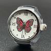 Women Dial Quartz Analog Finger Ring Watch for Butterfly Elastic Gift for Creati