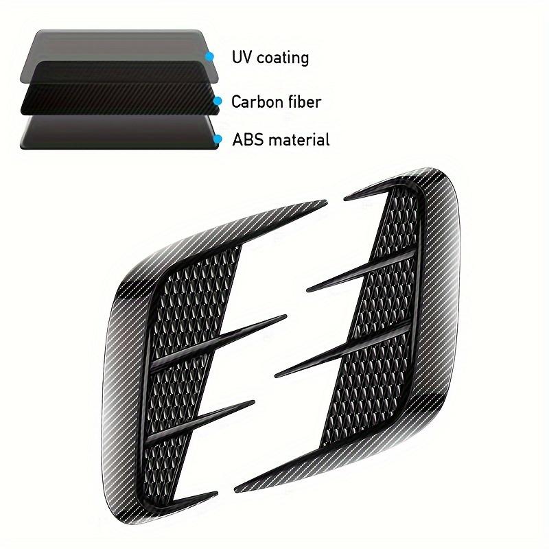 Пара многоцелевых углеродного волокна автомобильных жабр акулы имитация вентиляционных отверстий боковой воздухозаборник украшение капота выпускное отверстие для воздуха автомобиля наклейка на кузов автомобиля