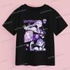 Модная повседневная детская футболка K-Pop Охотники на демонов Крутая футболка для девочек Топ Смешной подарок для фанатов Хлопковая футболка 2025 Принт из фильма Детские футболки