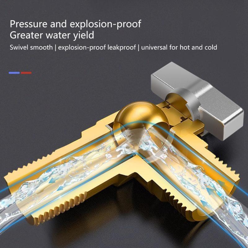 2pcs 1/4 Turn Stop Valves With 1/2 Inch Crimps Pex F1807 To 3/8 Inch OD Compression Ideal for Toilets and Faucets