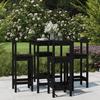 VidaXL Garden Bar Set 5 Pcs Black Solid Pine Wood, Bar Set, Furniture Set, Bar Set 3154744
