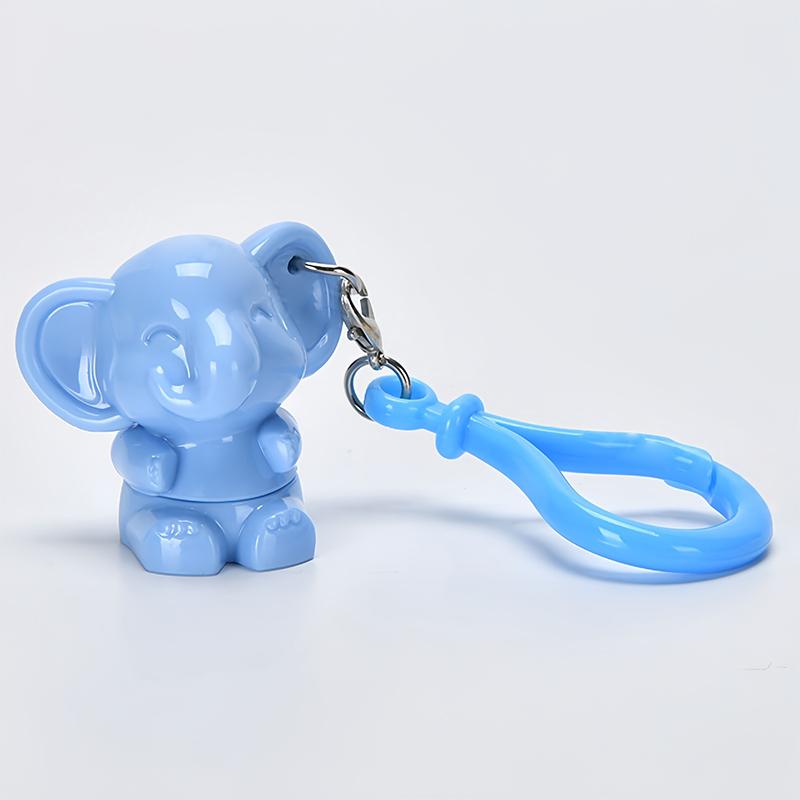 Elephant Shaped Silicone Lip Brush Keychain Pendant Makeup Brush Cute Lip Mud Halo Dye Brush Concealer Brush